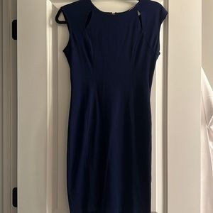 Navy Dress with shoulder cut outs